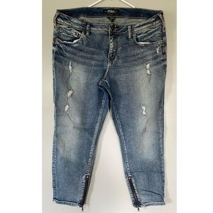 Silver “Kenni” Style Cropped Jeans